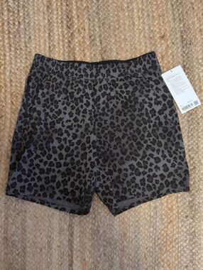 lululemon athletica Black and Gray Leopard Athletic Shorts